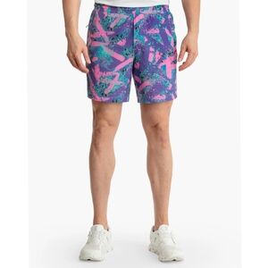 Birddogs Men's Boom‎ Baysiders Gym Shorts Lined 9" Pink Purple Blue XL